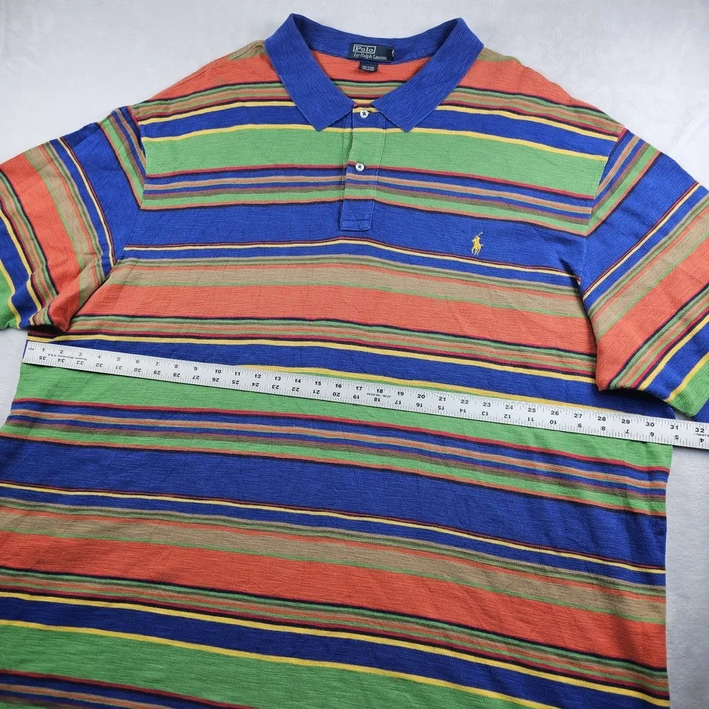 Polo Ralph Lauren Shirt Mens 5XB Big & Tall Multicolored Striped Colorful Serape